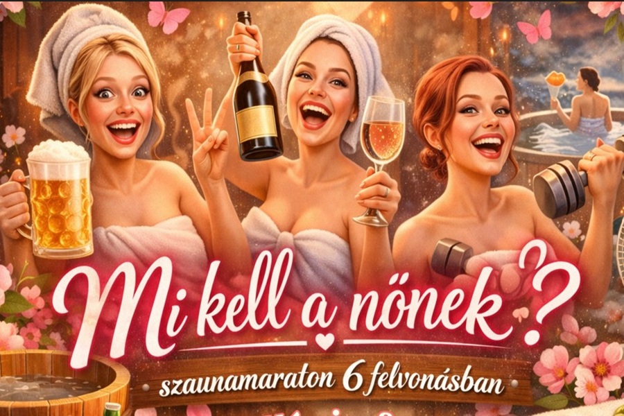 Mi kell a nőnek? Szaunamaraton 6 felvonásban Mi kell a nőnek? Szaunamaraton 6 felvonásban