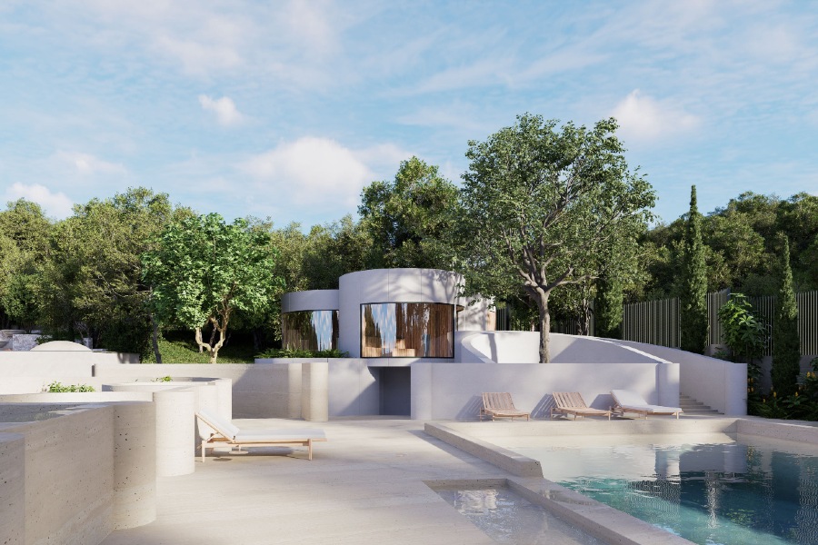 Gellért Fürdő felújítás látványterv - Panoráma szauna