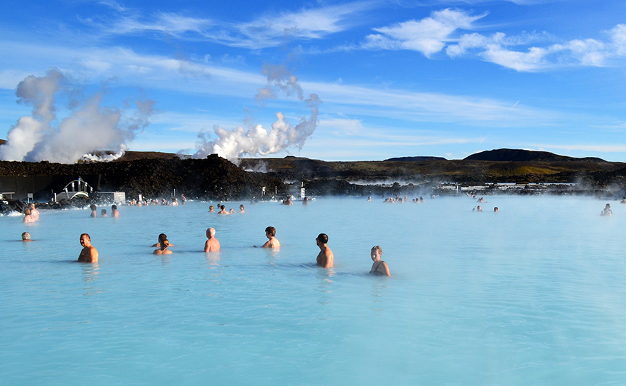 Izland gejzír fürdő